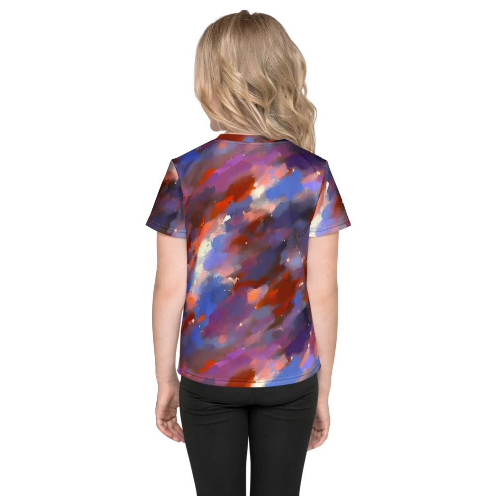 Celestial Brushstroke on Kids Crew Neck T-Shirt — Back