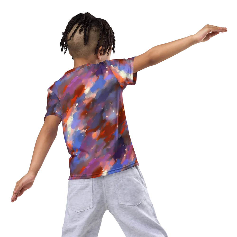 Celestial Brushstroke on Kids Crew Neck T-Shirt — Back