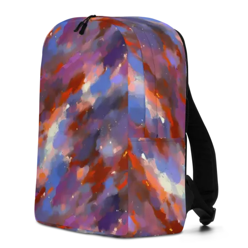 Celestial Brushstroke on a Minimalist Backpack