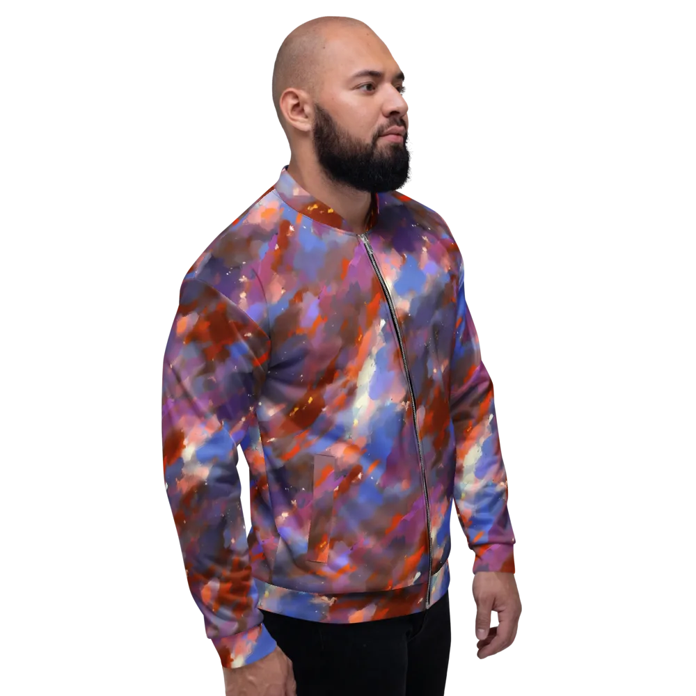 Celestial Brushstroke on Bomber Jacket — Right