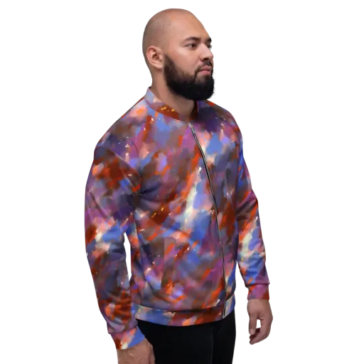 Celestial Brushstroke on a Bomber Jacket