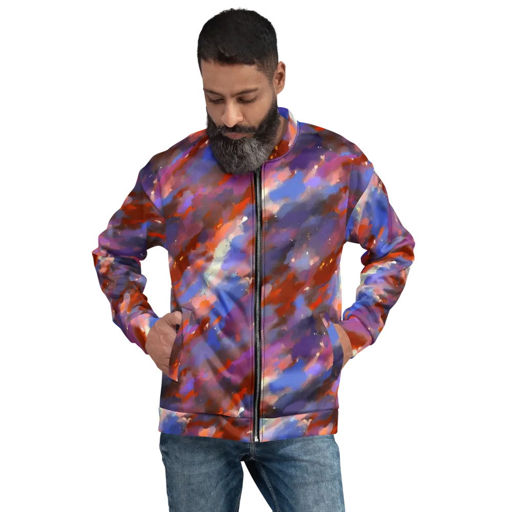 Celestial Brushstroke on Bomber Jacket — Front