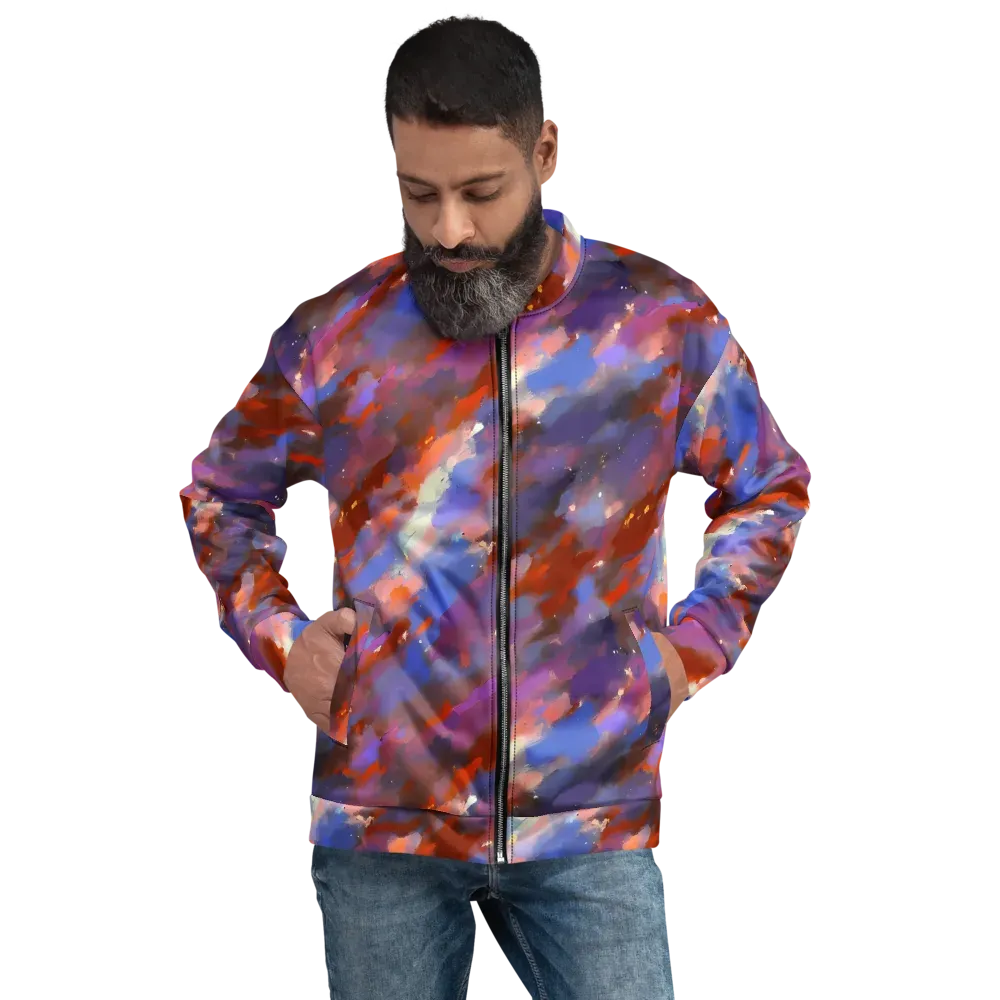 Celestial Brushstroke on Bomber Jacket — Front