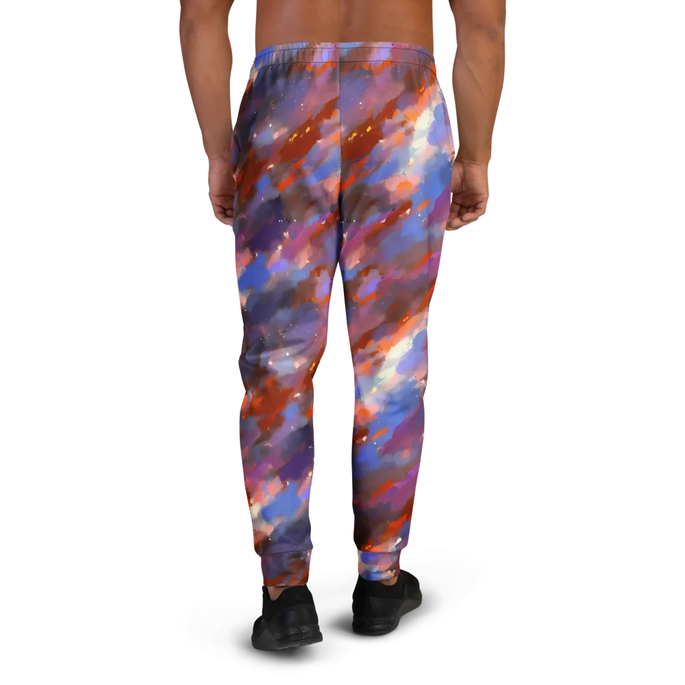Celestial Brushstroke on Men's Joggers — Back