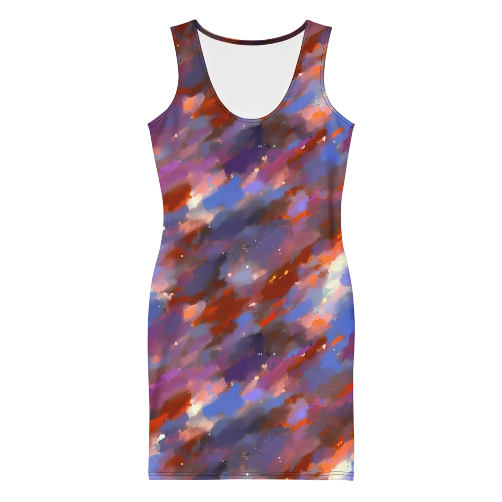 Celestial Brushstroke on Bodycon Dress — Front