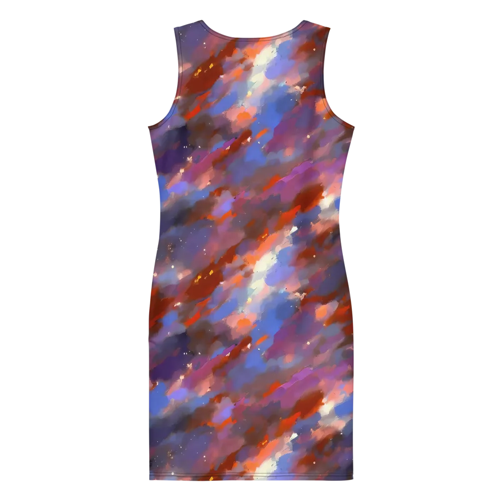 Celestial Brushstroke on Bodycon Dress — Back