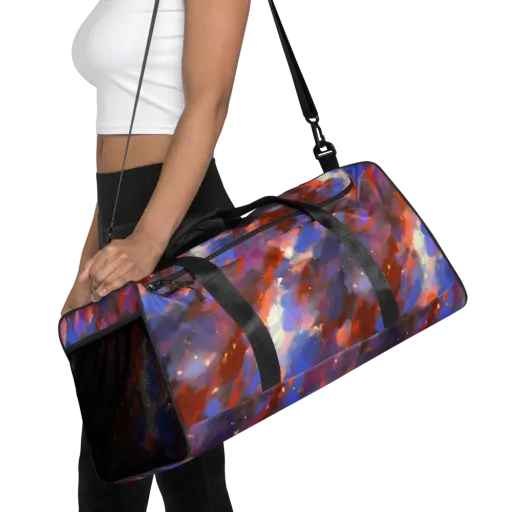 Celestial Brushstroke on a Duffle Bag