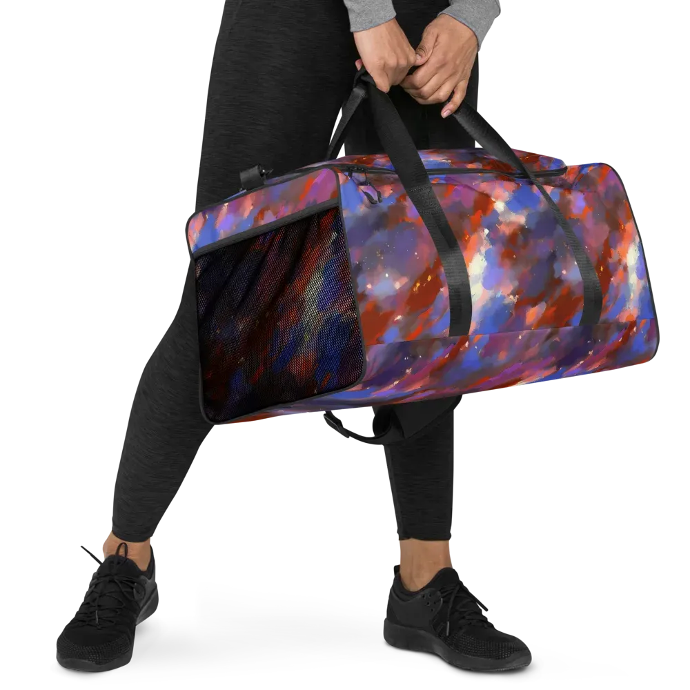 Celestial Brushstroke on Duffle Bag — Right Front