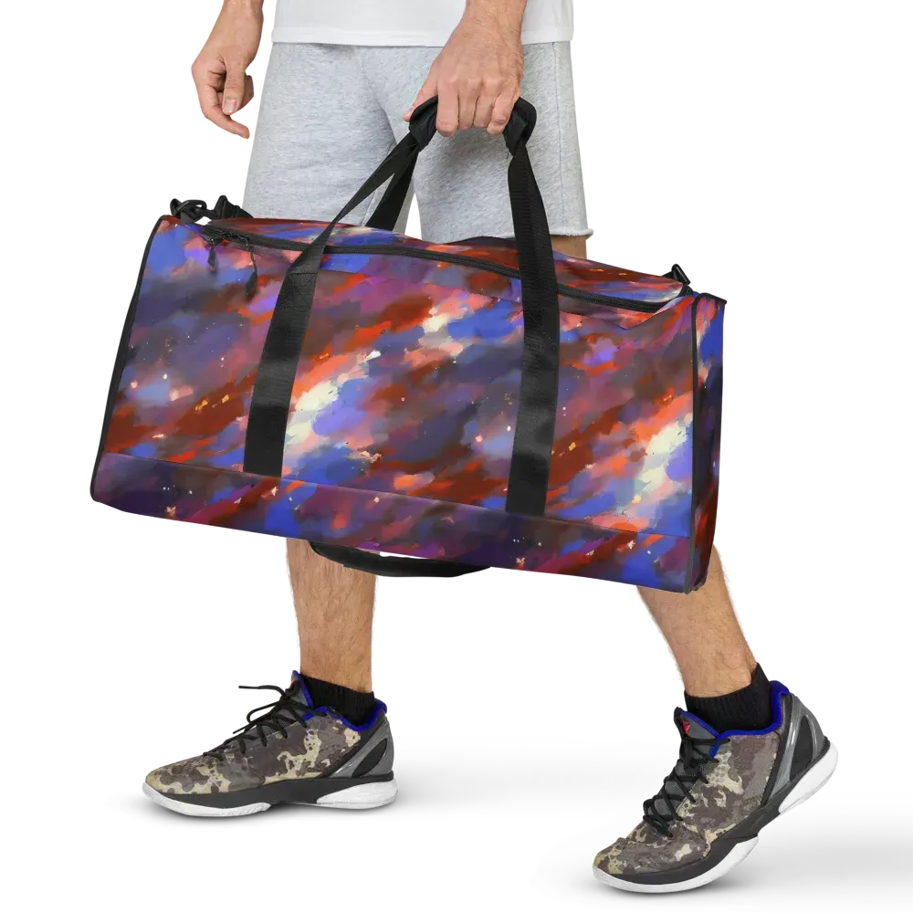 Celestial Brushstroke on Duffle Bag — Front