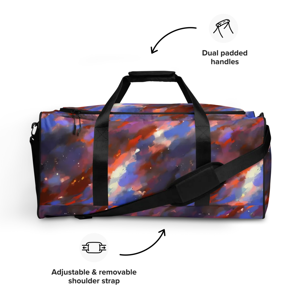 Celestial Brushstroke on Duffle Bag — Front