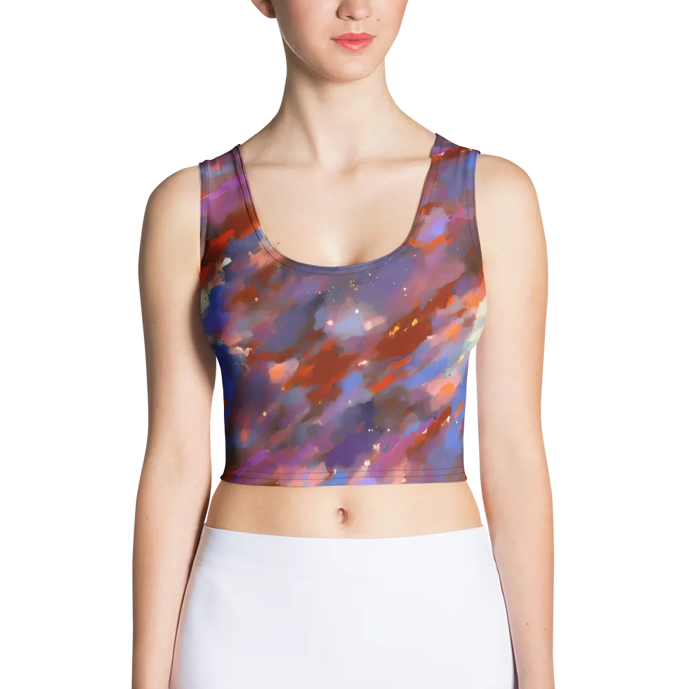 Celestial Brushstroke on Crop Top — Front