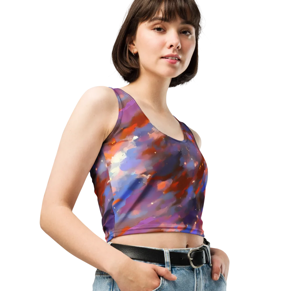 Celestial Brushstroke on Crop Top — Right Front