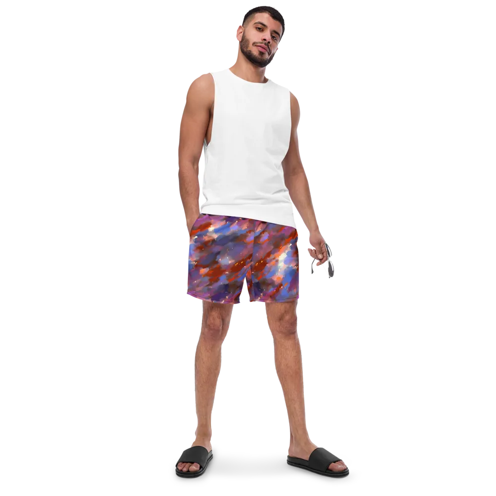 Celestial Brushstroke on Swim Trunks — Front
