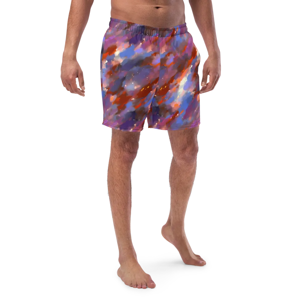 Celestial Brushstroke on Swim Trunks — Front