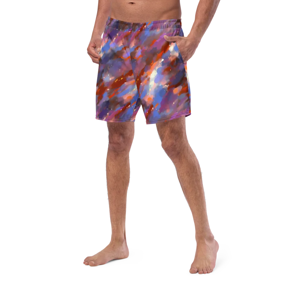Celestial Brushstroke on Swim Trunks — Left Front