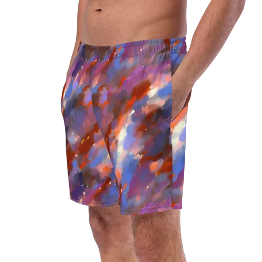 Celestial Brushstroke on a Swim Trunks