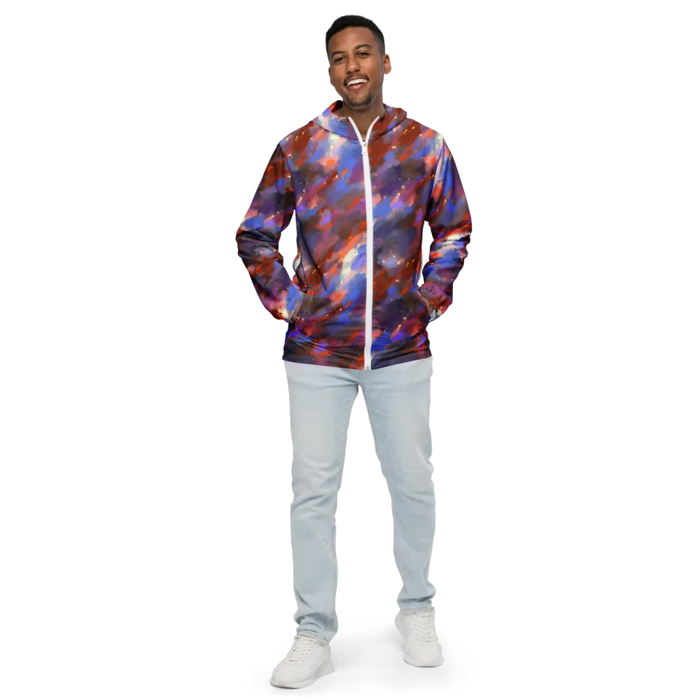 Celestial Brushstroke on Men's Windbreaker — Front