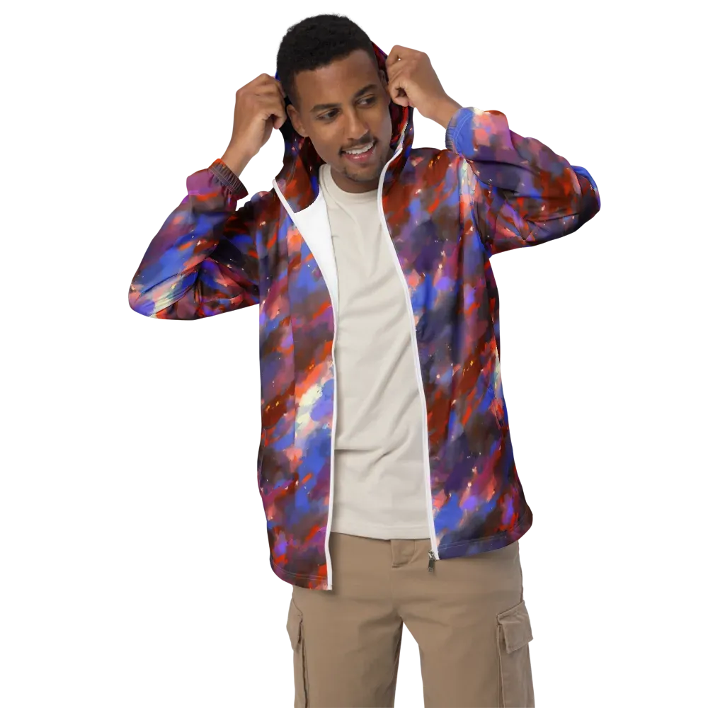 Celestial Brushstroke on Men's Windbreaker — Front