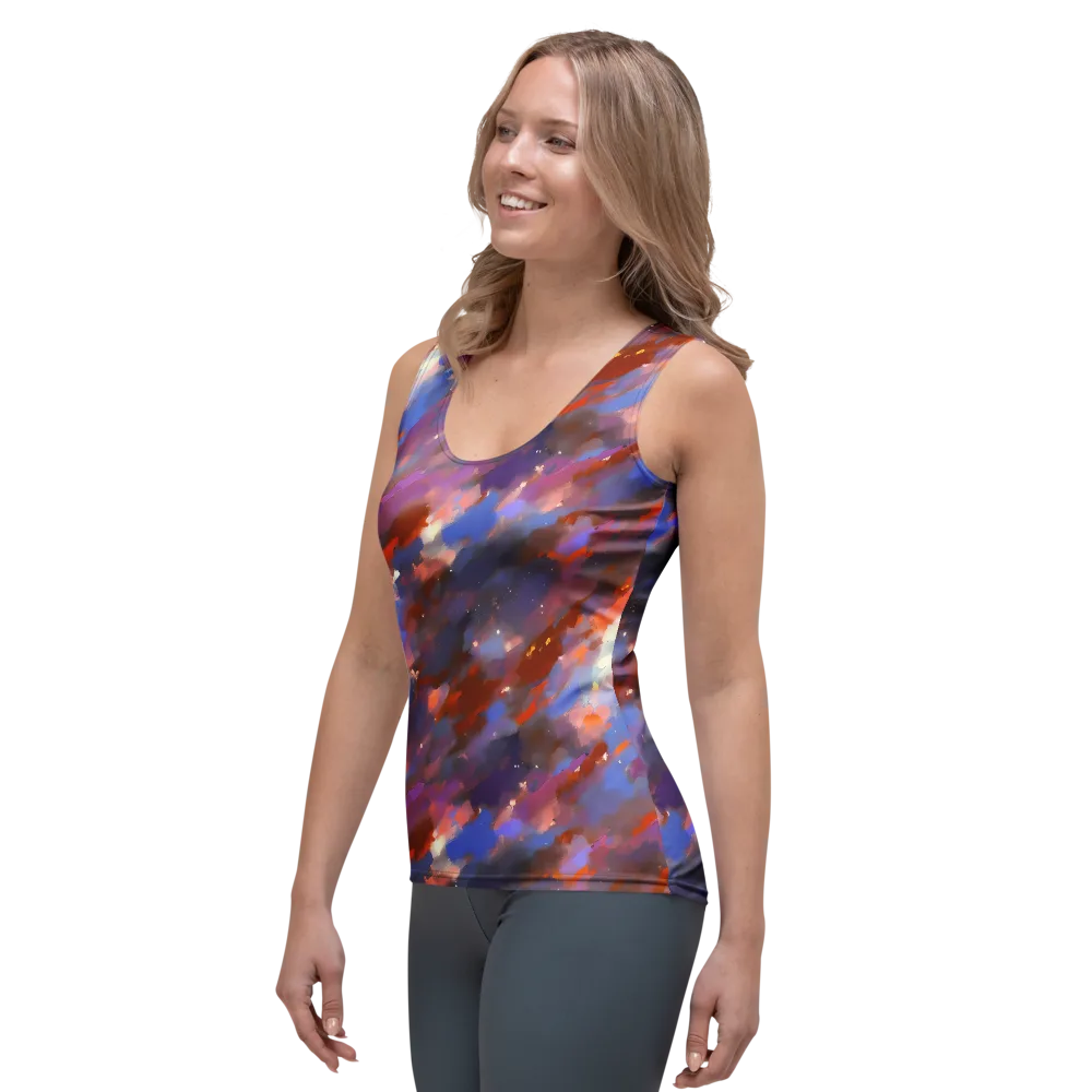 Celestial Brushstroke on Women's Tank Top — Left Front