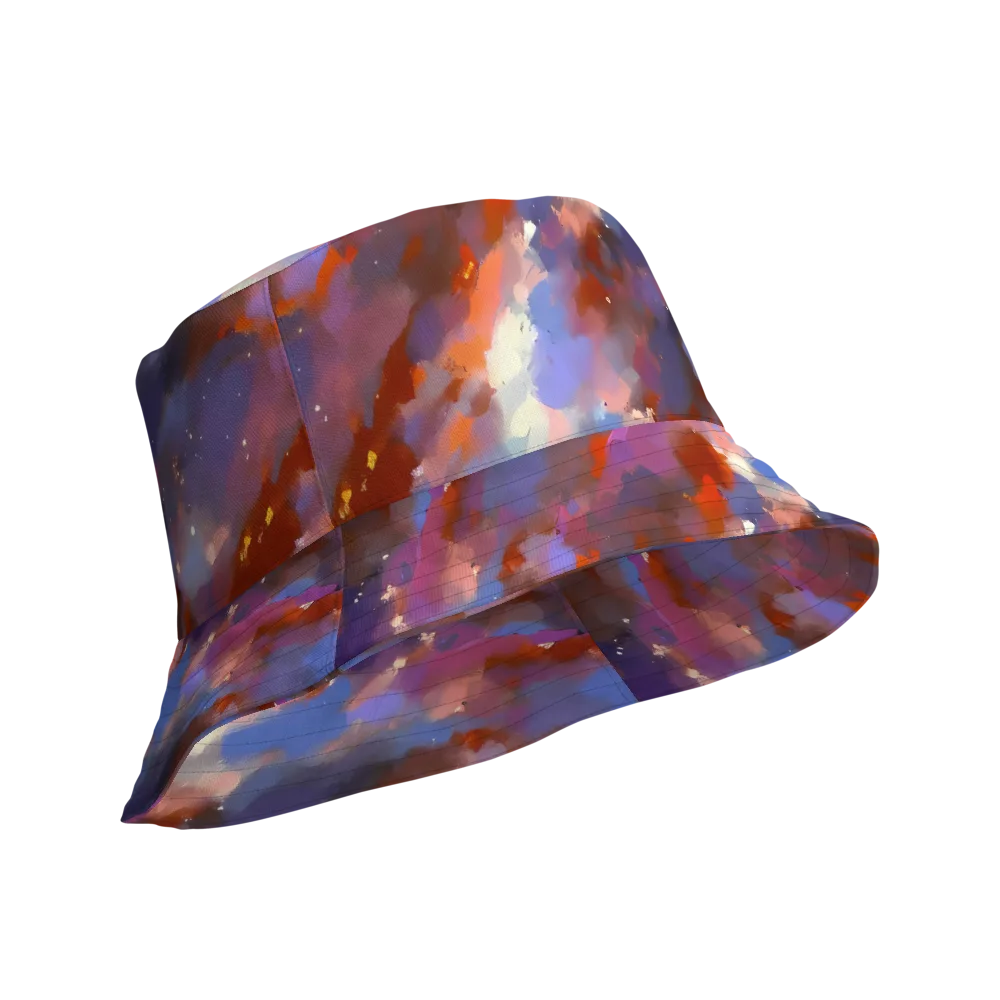 Celestial Brushstroke on Reversible Bucket Hat — Product details Outside