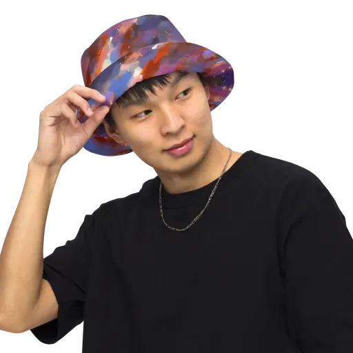 Celestial Brushstroke on a Reversible Bucket Hat