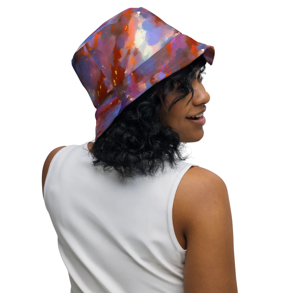 Celestial Brushstroke on Reversible Bucket Hat — Right Outside