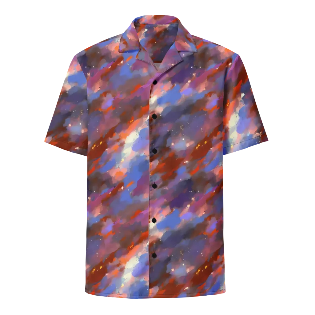 Celestial Brushstroke on Button Shirt — Front