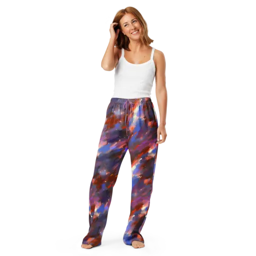 Celestial Brushstroke on a Women's Pajama Pants