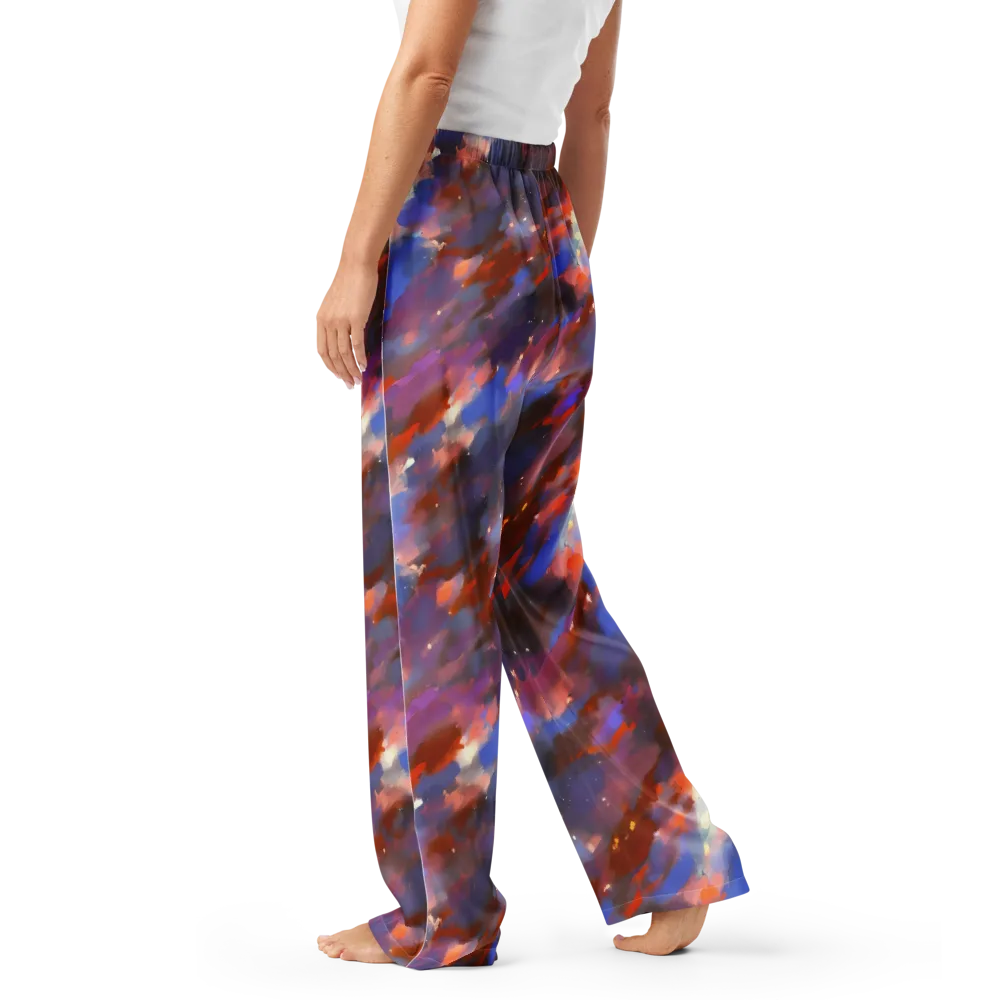 Celestial Brushstroke on Women's Pajama Pants — Left