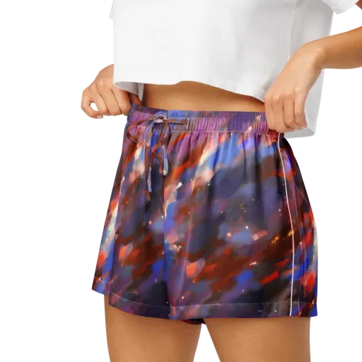Celestial Brushstroke on a Women's Pajama Shorts