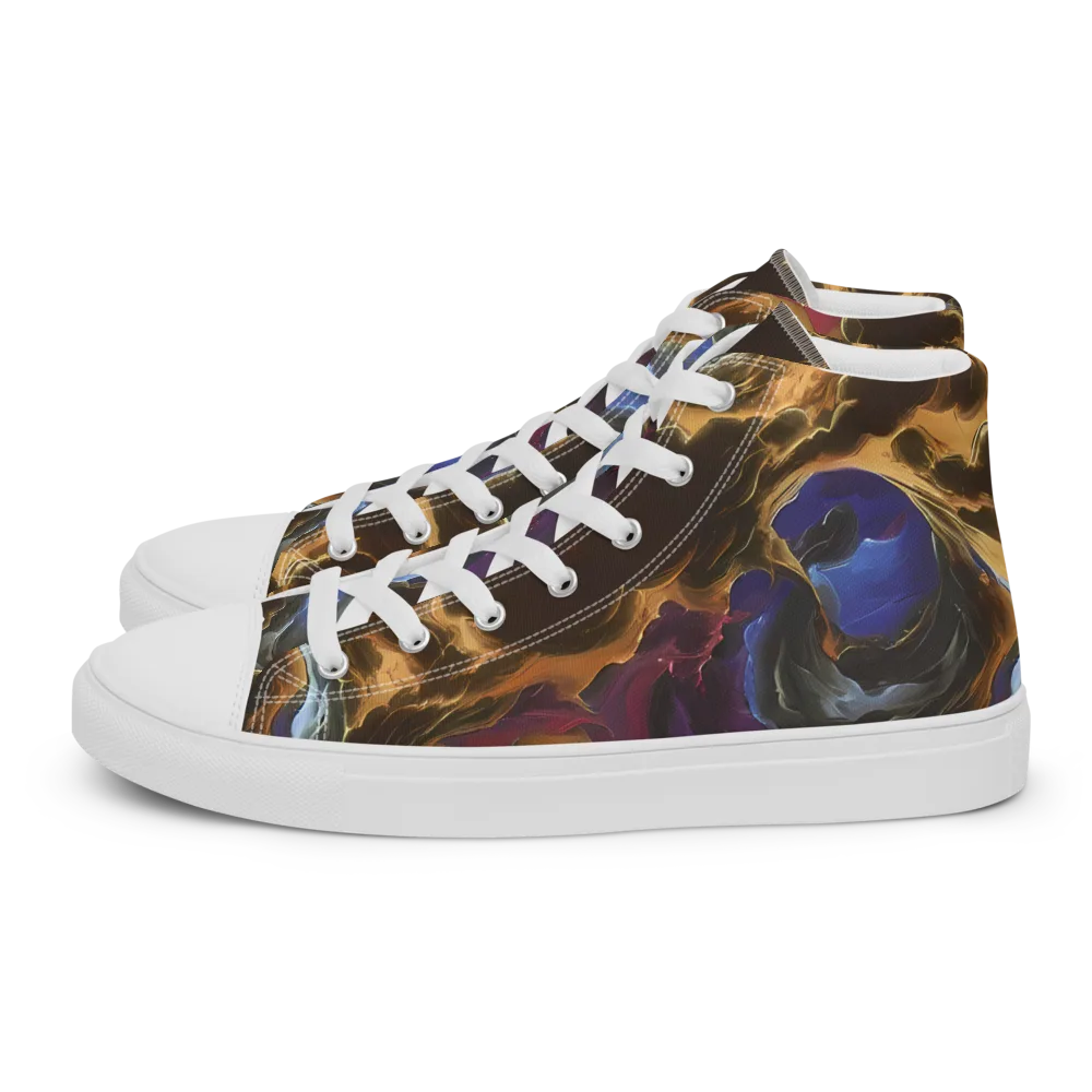 Vortex Virtue on Women's High Top Canvas Shoes — Left