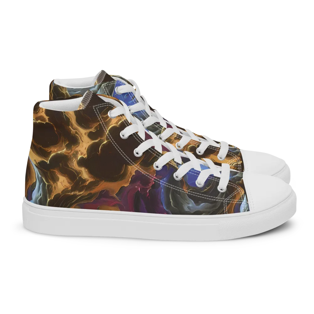 Vortex Virtue on Women's High Top Canvas Shoes — Right