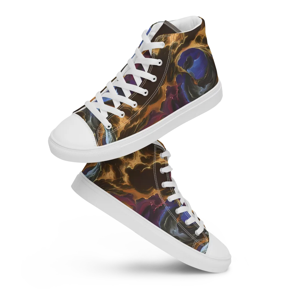 Vortex Virtue on Women's High Top Canvas Shoes — Front