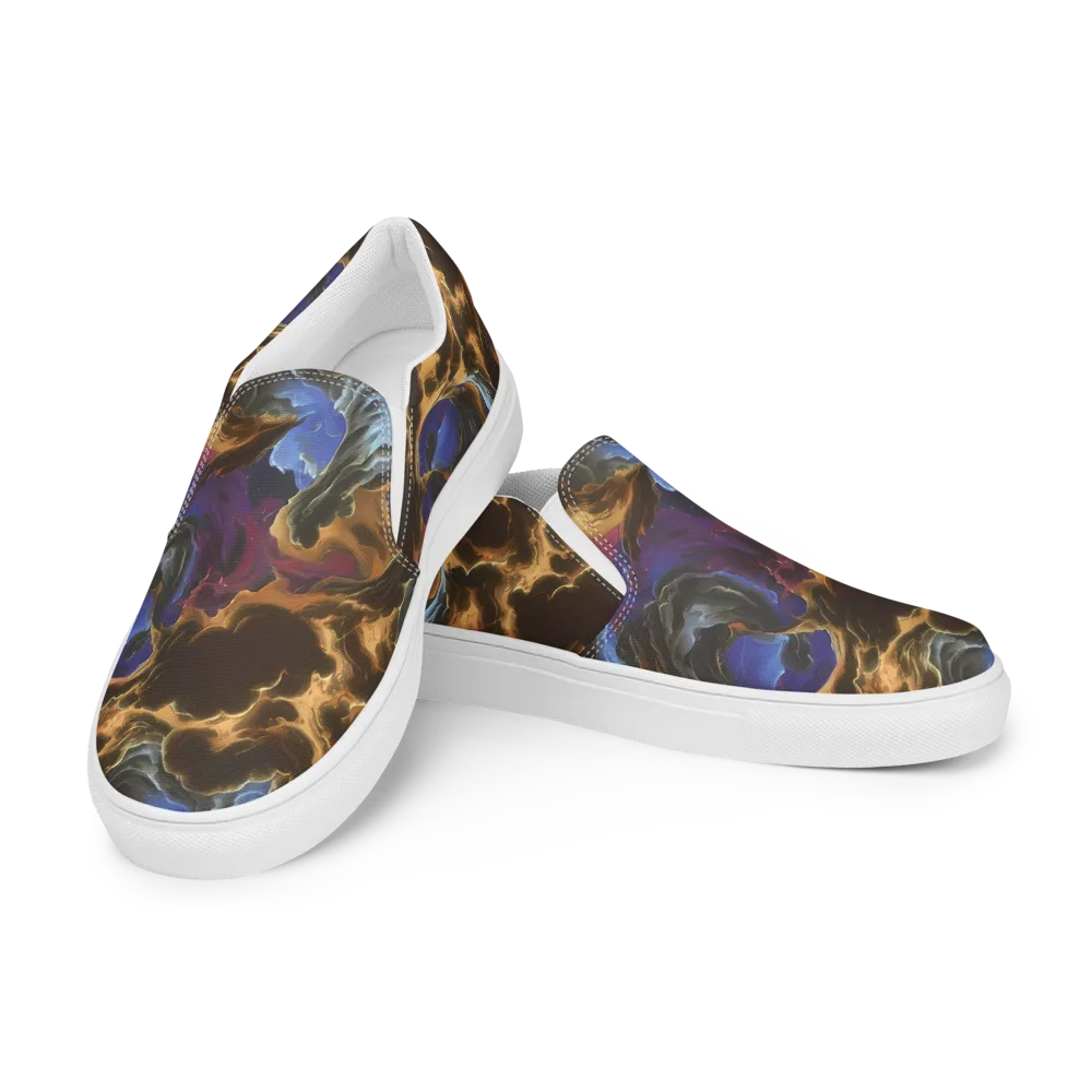 Vortex Virtue on Men's Slip-On Canvas Shoes — Left Front