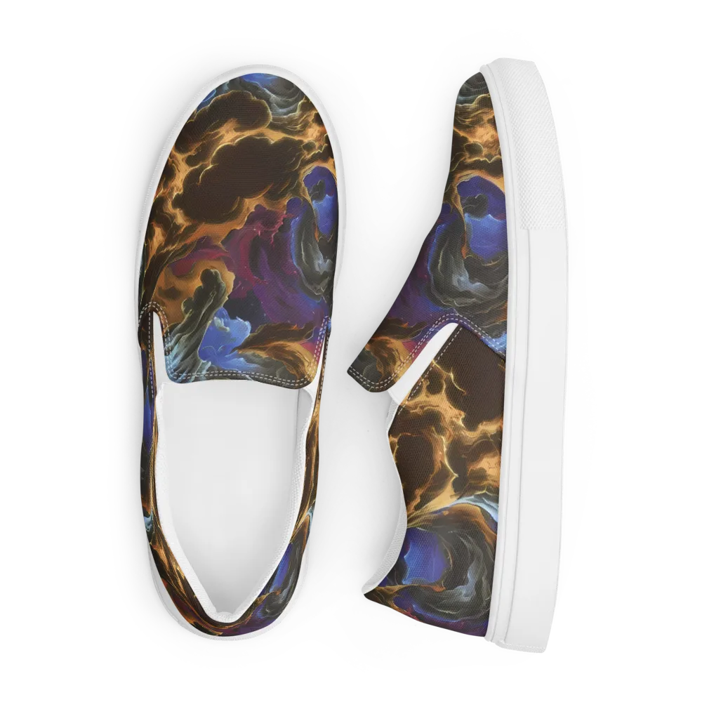 Vortex Virtue on Men's Slip-On Canvas Shoes — Front
