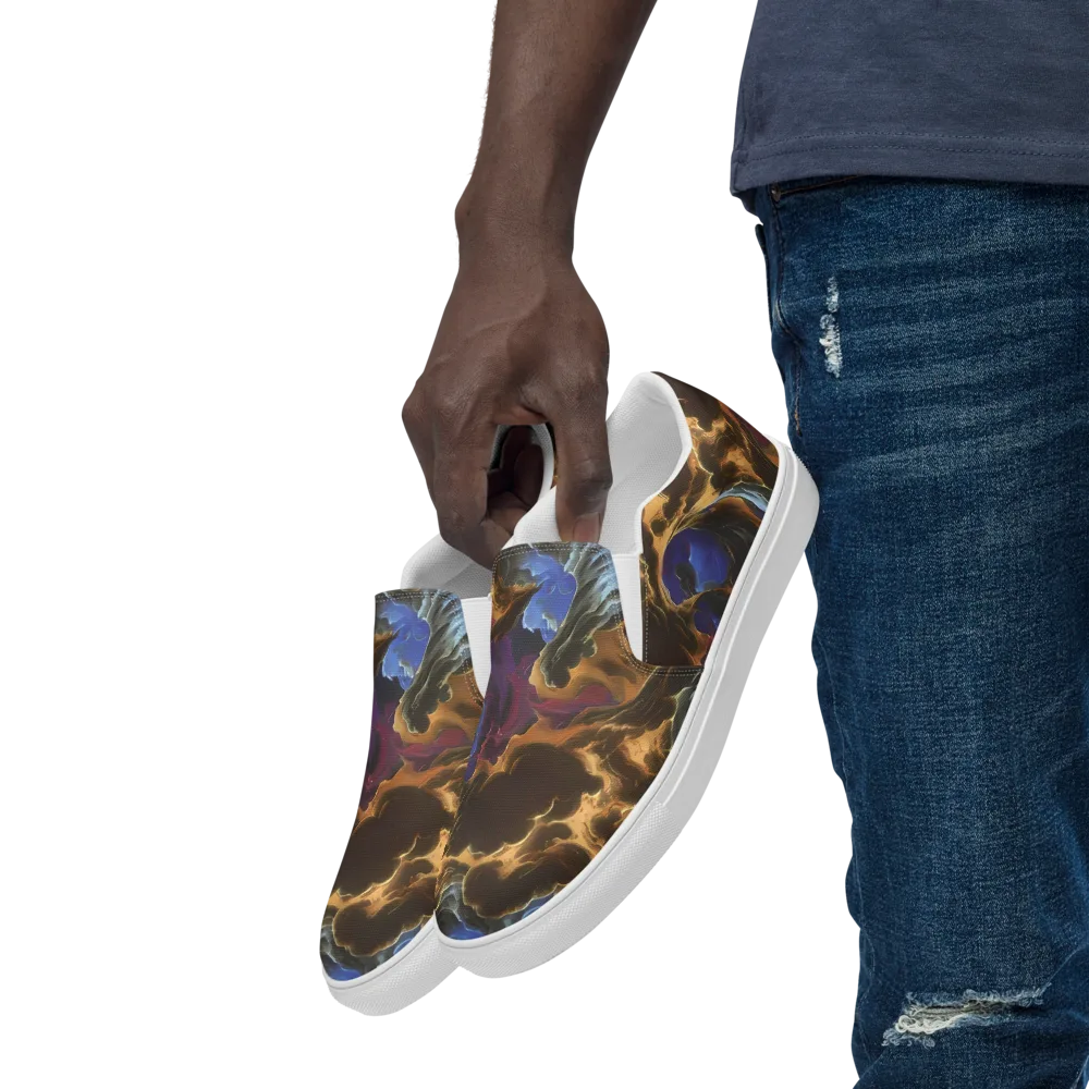 Vortex Virtue on Men's Slip-On Canvas Shoes — Left Front