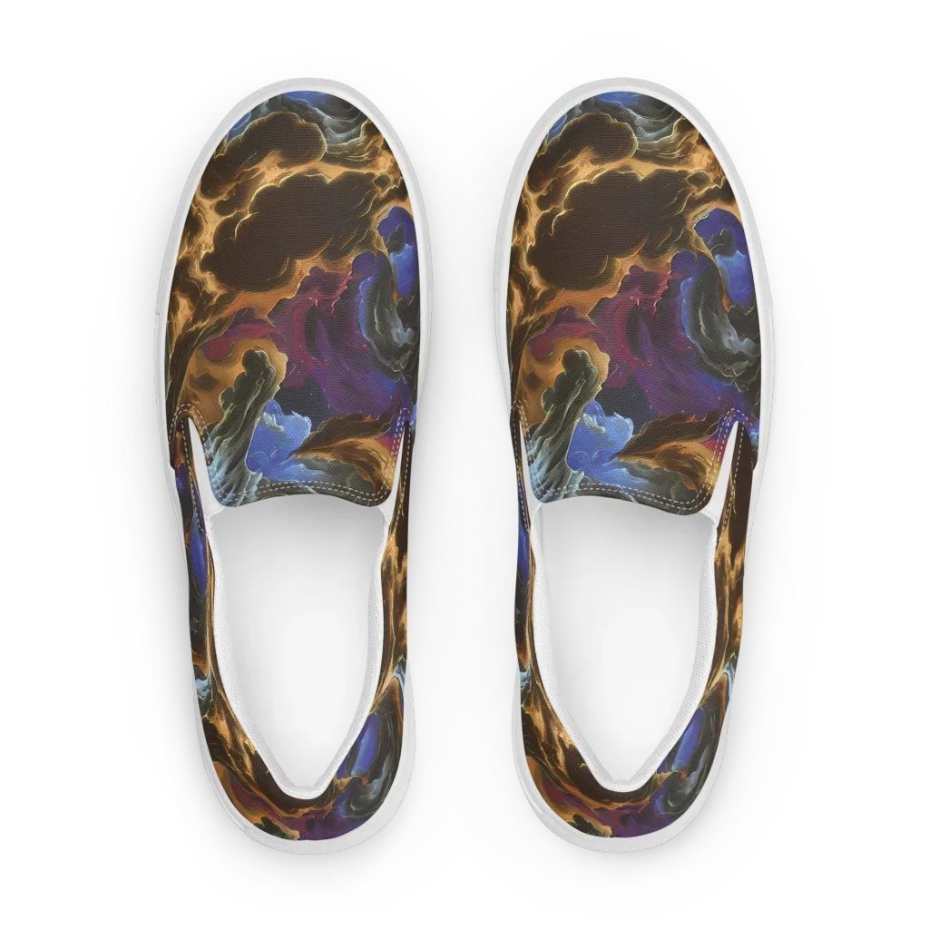 Vortex Virtue on Women's Slip-On Canvas Shoes — Front