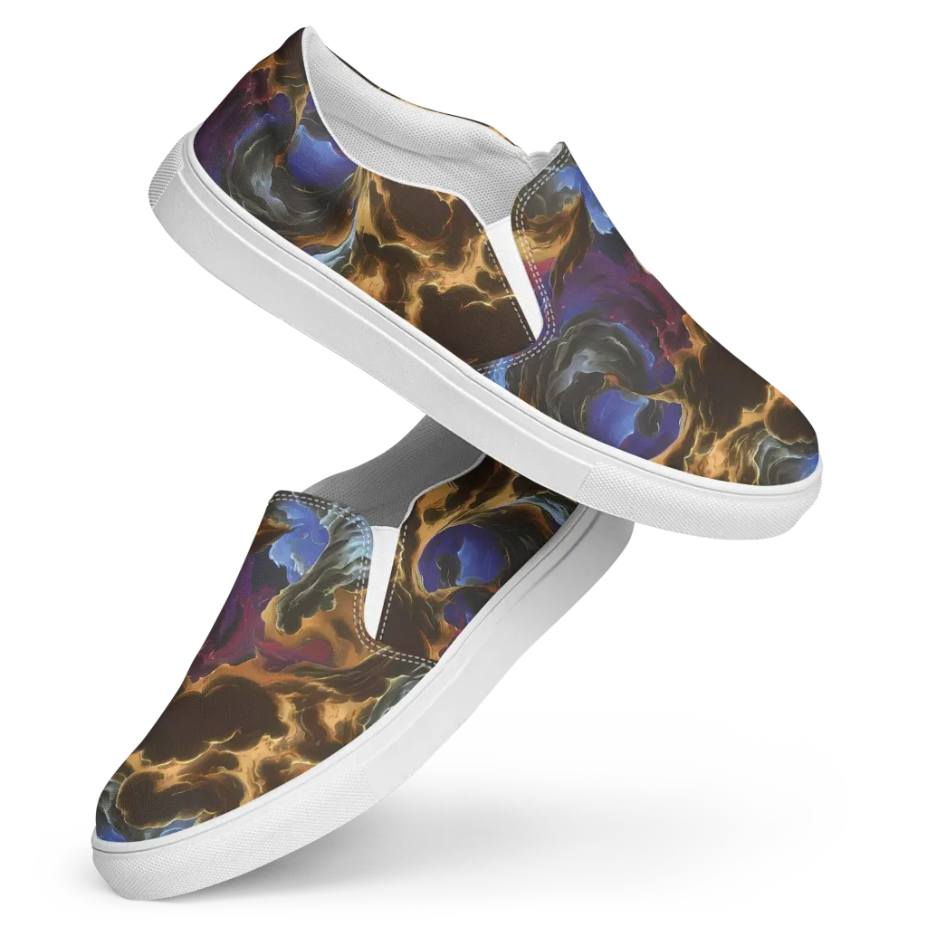 Vortex Virtue on Women's Slip-On Canvas Shoes — Front