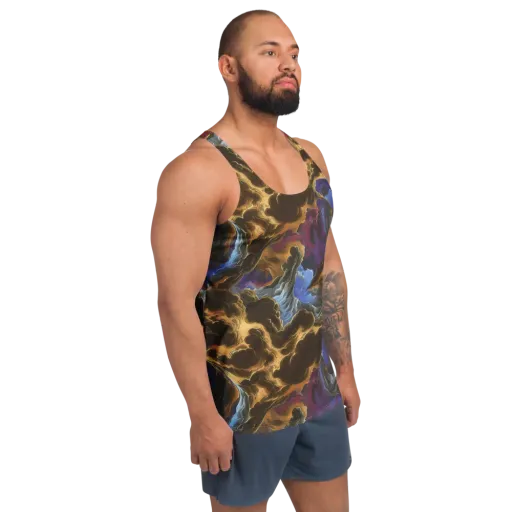 Vortex Virtue on a Men's Tank Top