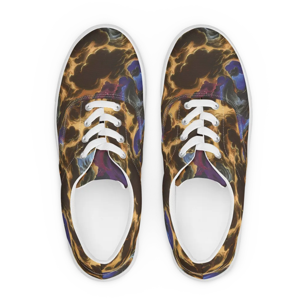 Vortex Virtue on Men's Lace-Up Canvas Shoes — Front