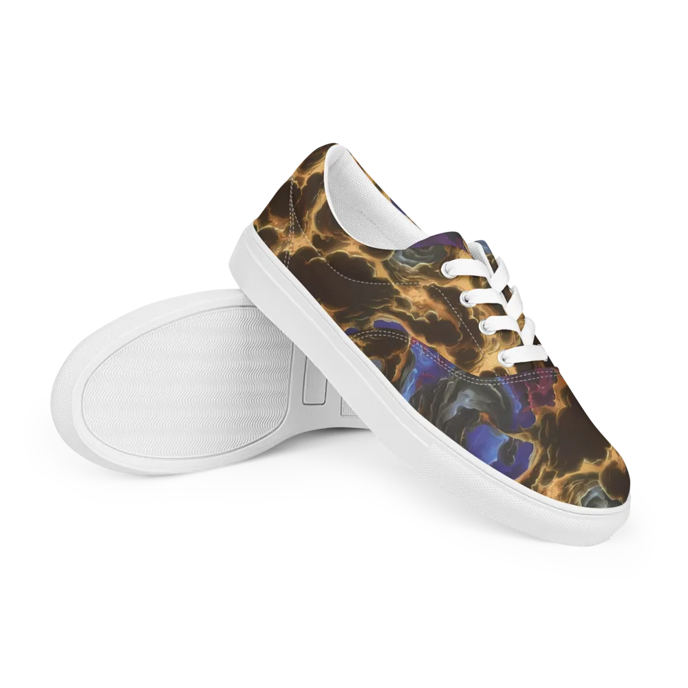 Vortex Virtue on Men's Lace-Up Canvas Shoes — Right Front