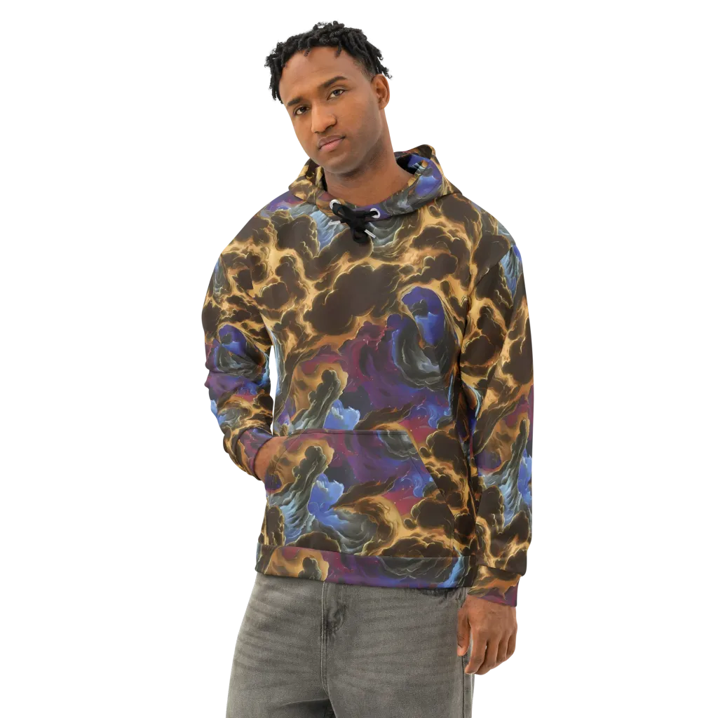 Vortex Virtue on Cotton Hoodie — Left Front