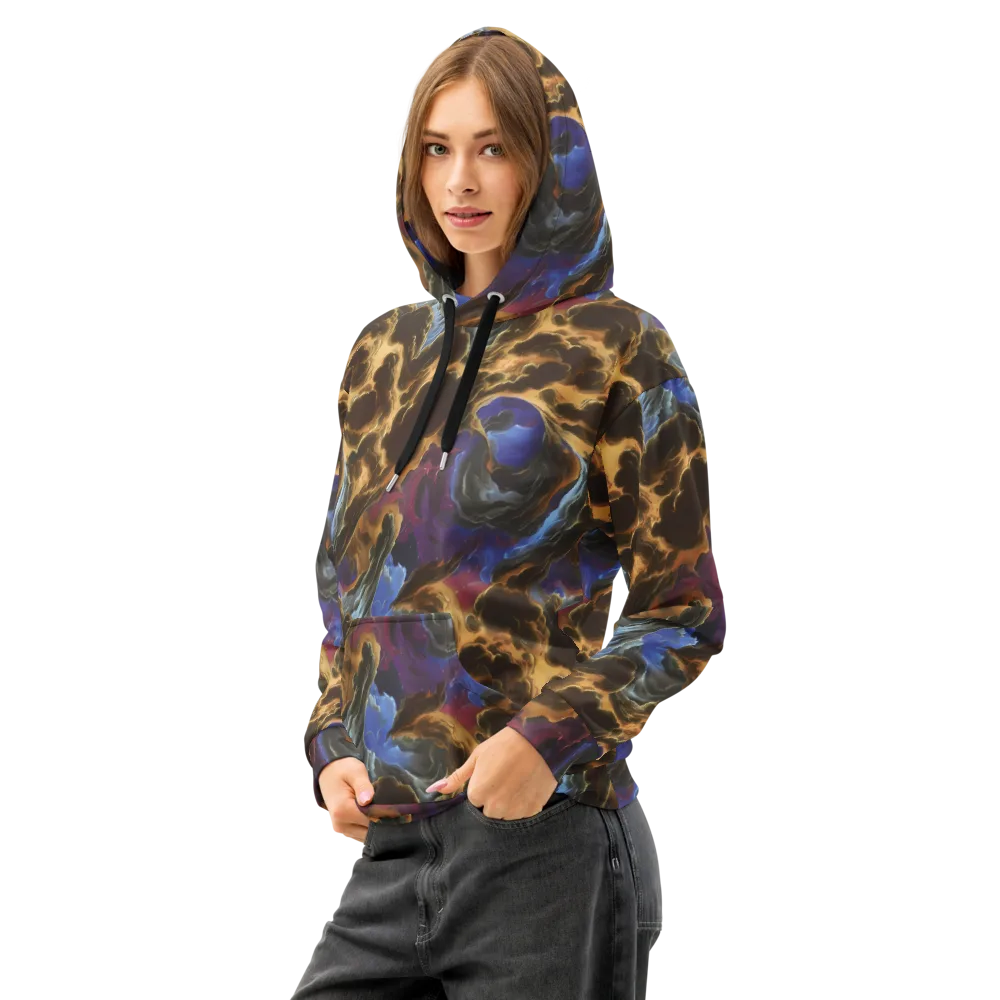 Vortex Virtue on Cotton Hoodie — Left Front