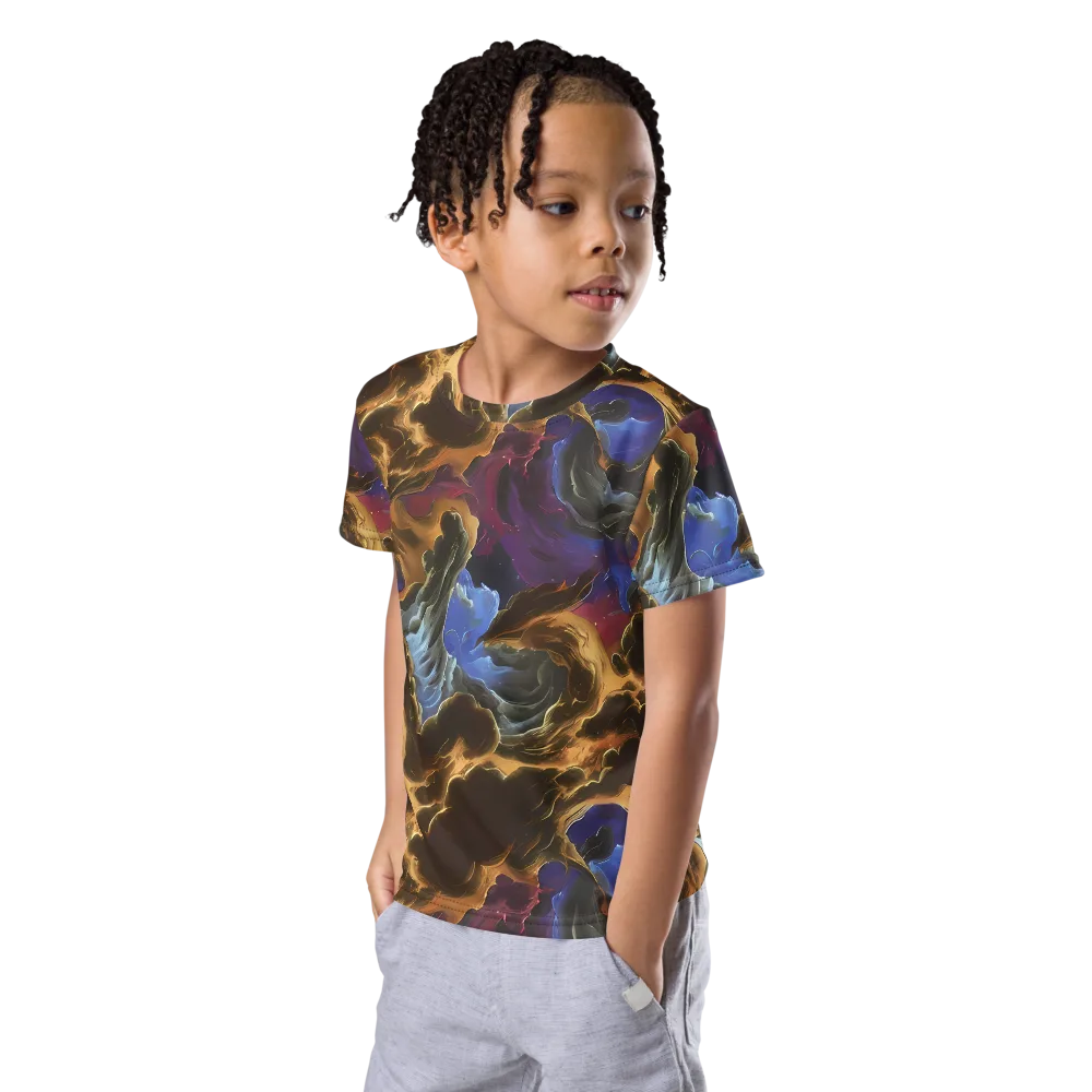 Vortex Virtue on Kids Crew Neck T-Shirt — Left Front