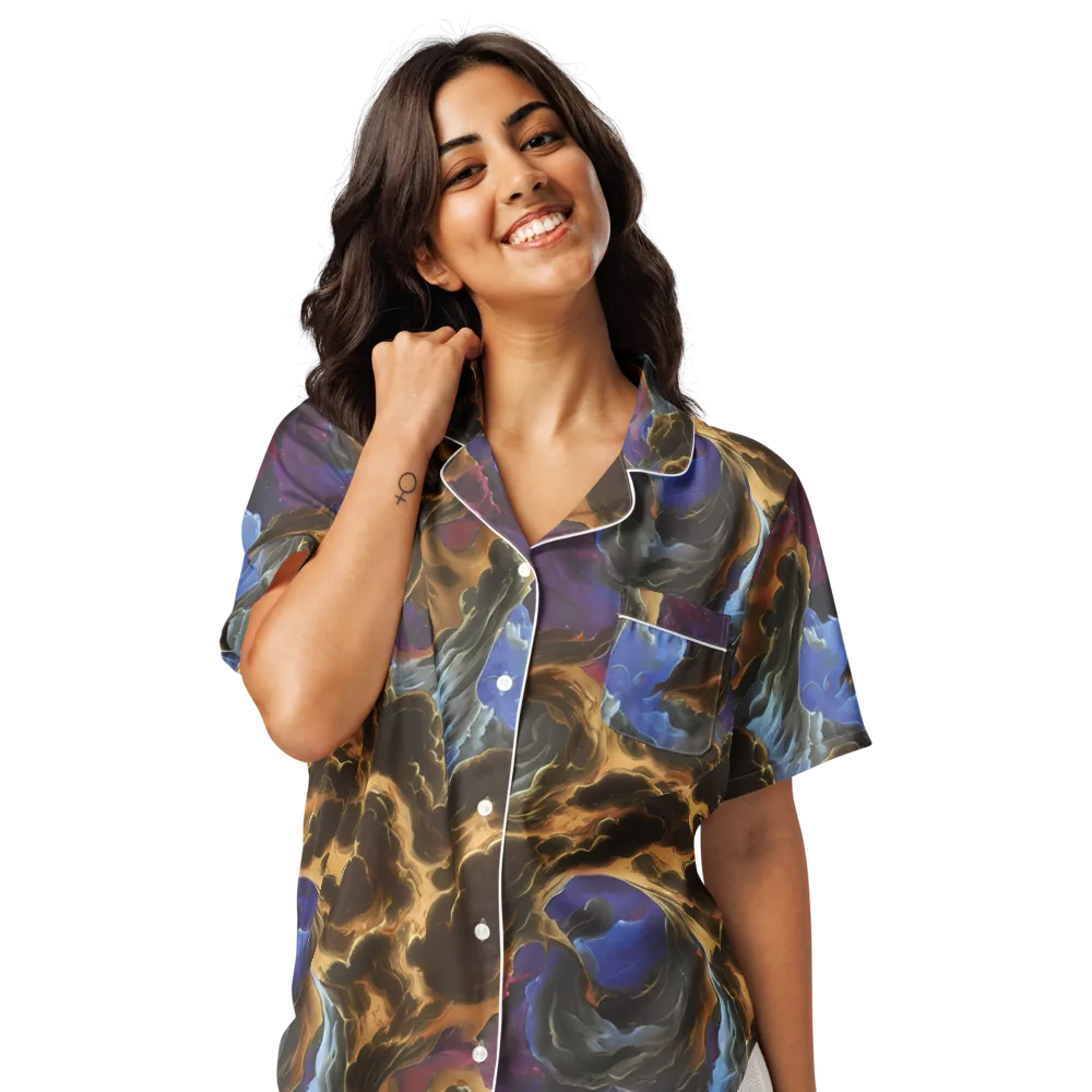 Vortex Virtue on Women's Short Sleeve Pajama Top — Front