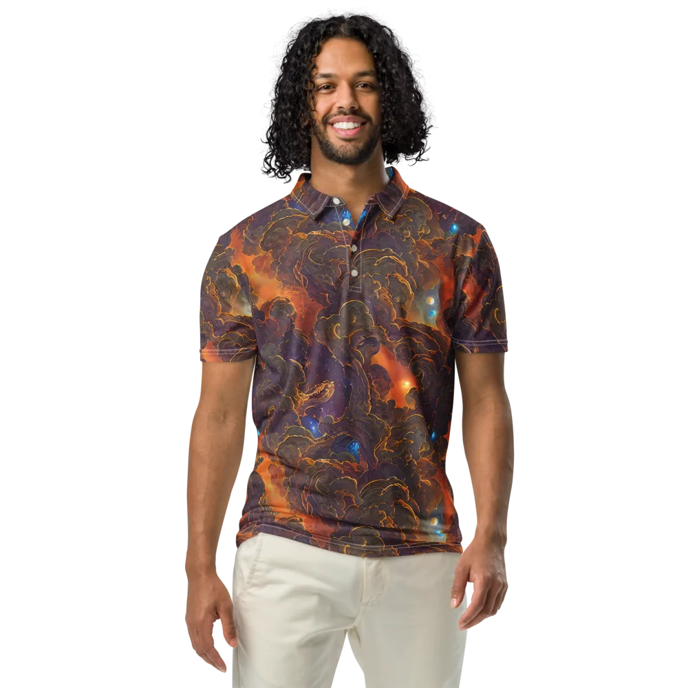 Pozzo Vortex on Men's Slim Fit Polo Shirt — Front