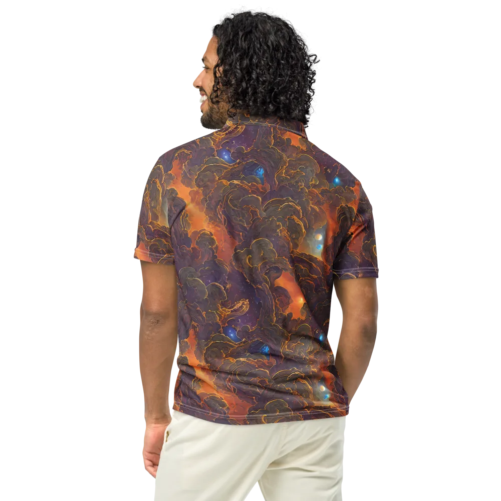 Pozzo Vortex on Men's Slim Fit Polo Shirt — Back