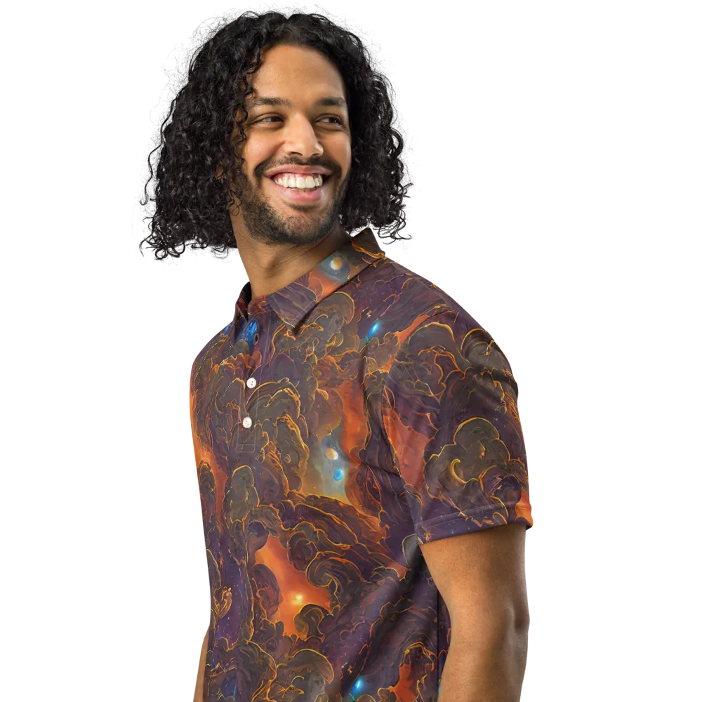 Pozzo Vortex on Men's Slim Fit Polo Shirt — Left Front