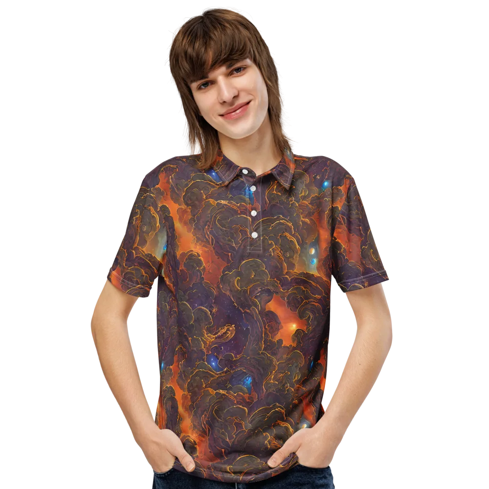 Pozzo Vortex on Men's Slim Fit Polo Shirt — Front