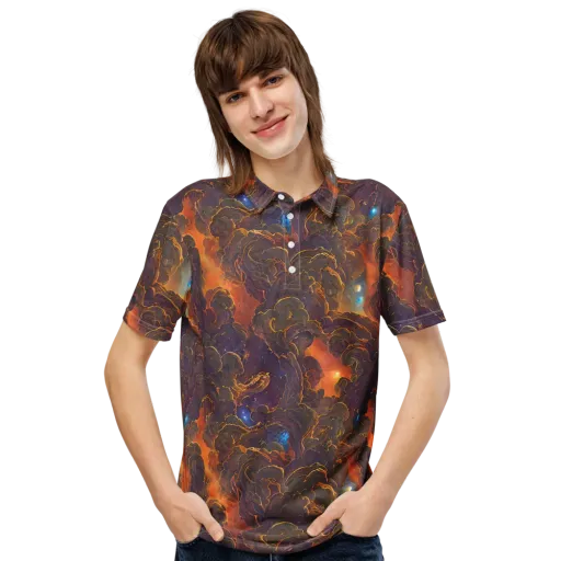 Pozzo Vortex on a Men's Slim Fit Polo Shirt